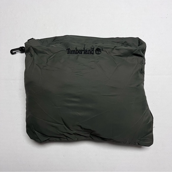 Timberland Nylon Duck Down Reversible (Black Green) Packable Vest Size: M - Picture 4 of 10